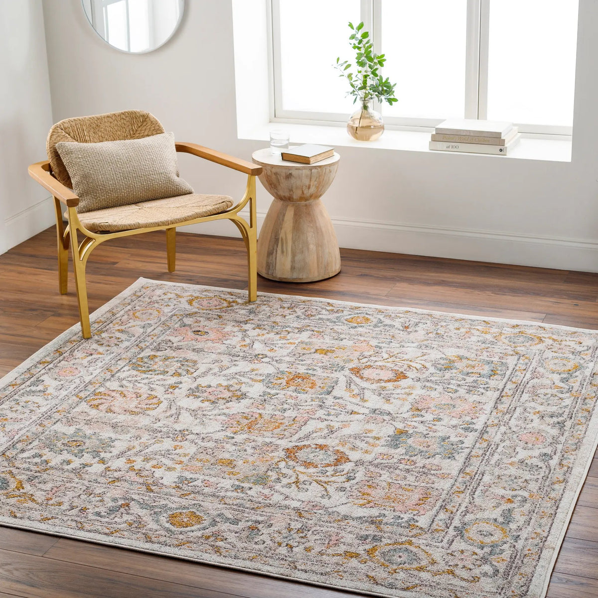 Ankara AKR-2332 Dusty-Pink Area Rug by LIVABLISS
