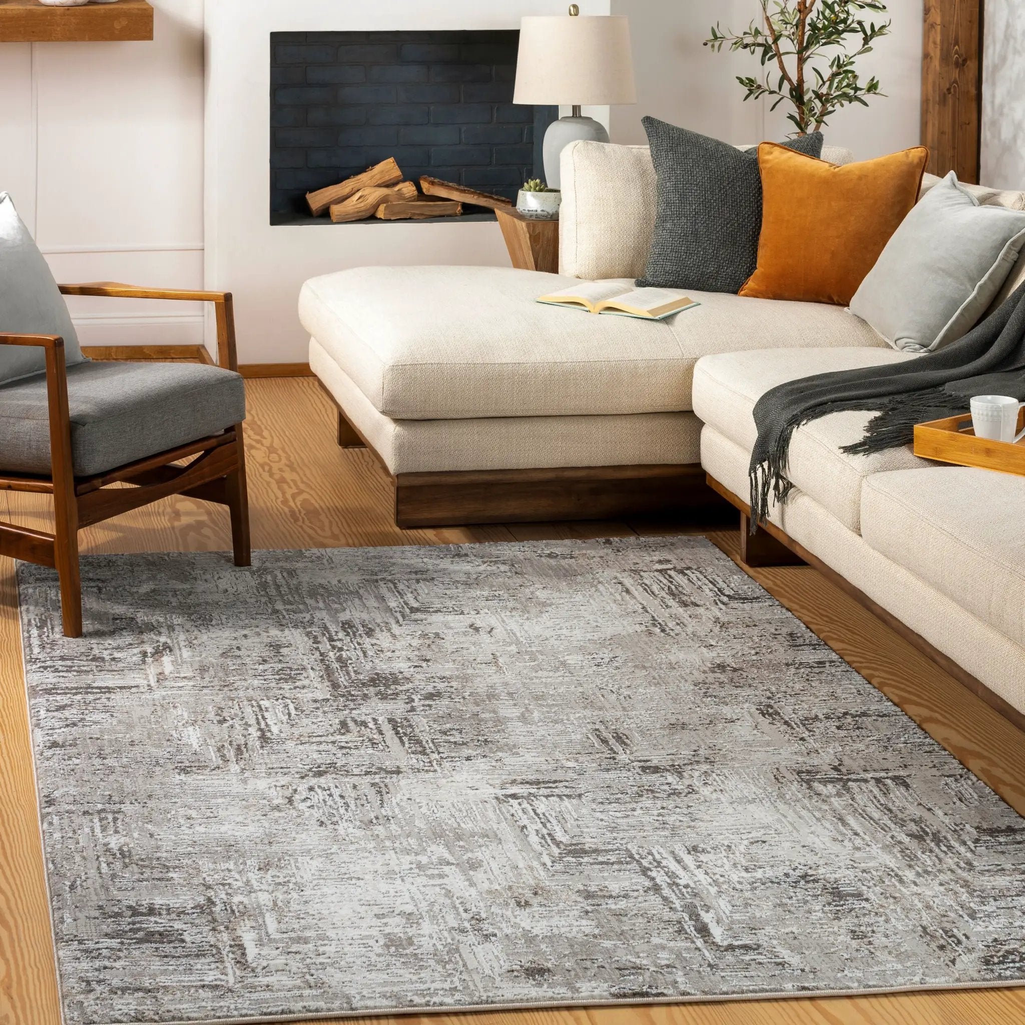 Allegro ALG-2321 Ivory Area Rug by LIVABLISS