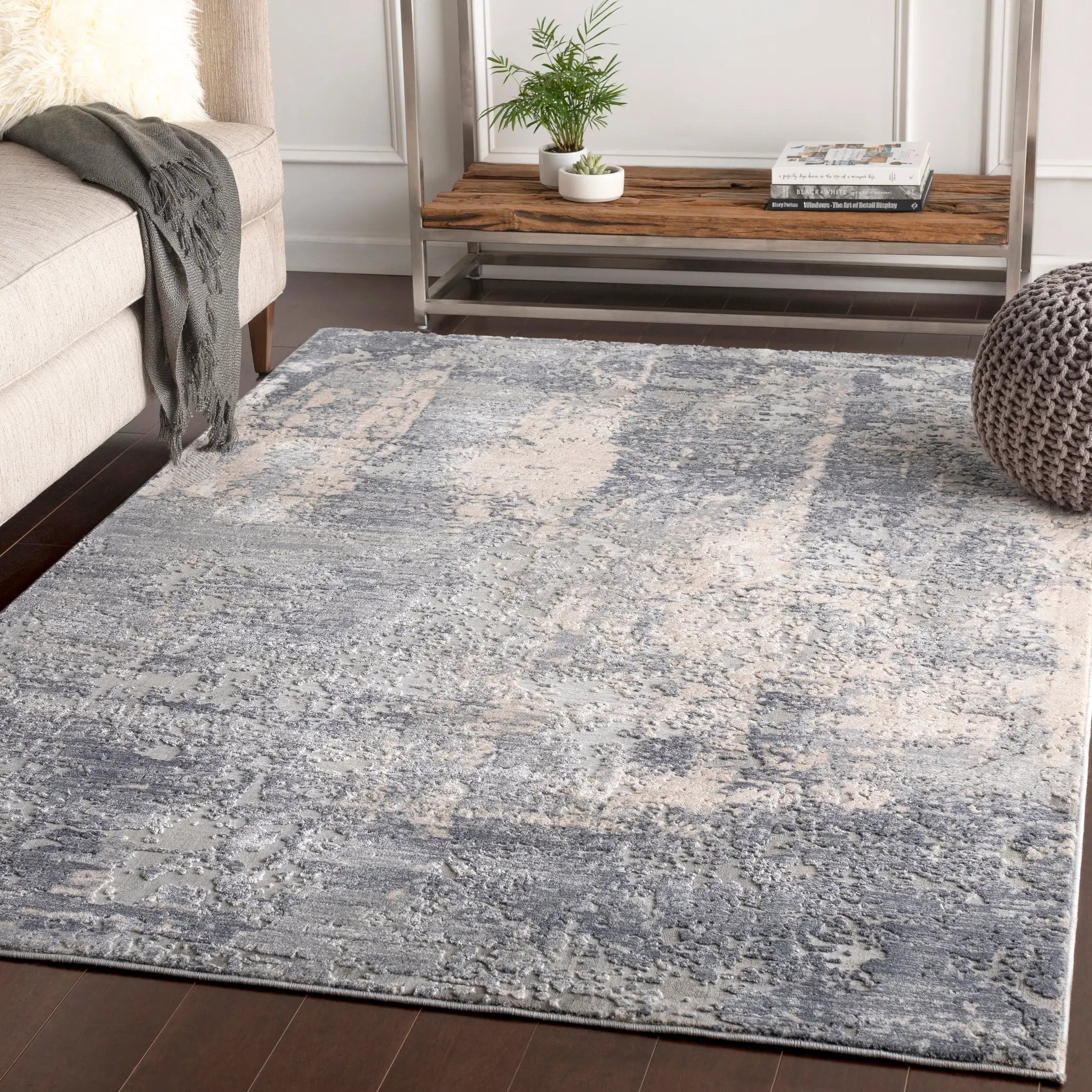Alpine ALP-2306 Gray Area Rug by LIVABLISS