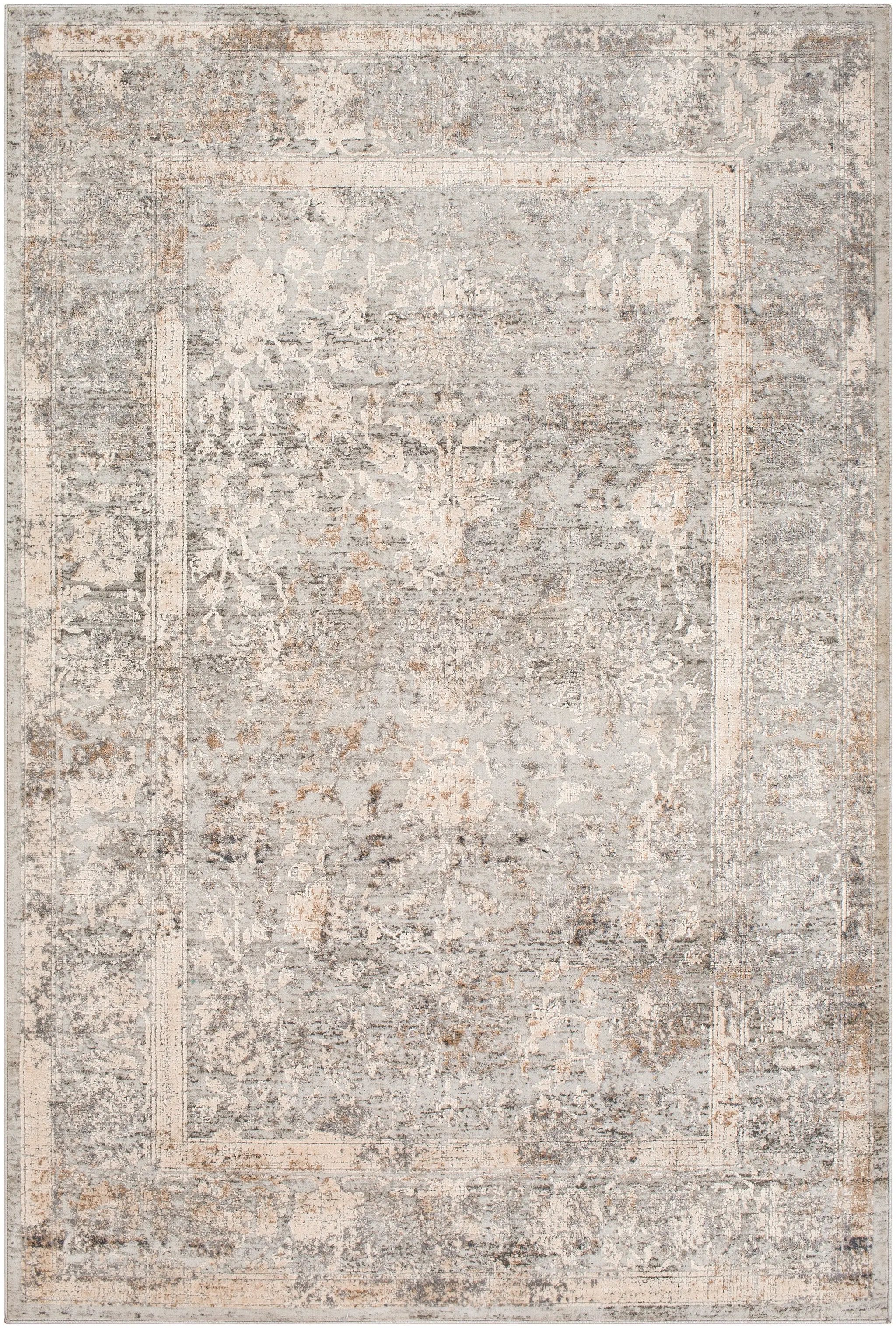 Alpine ALP-2307 Light-Gray Area Rug by LIVABLISS