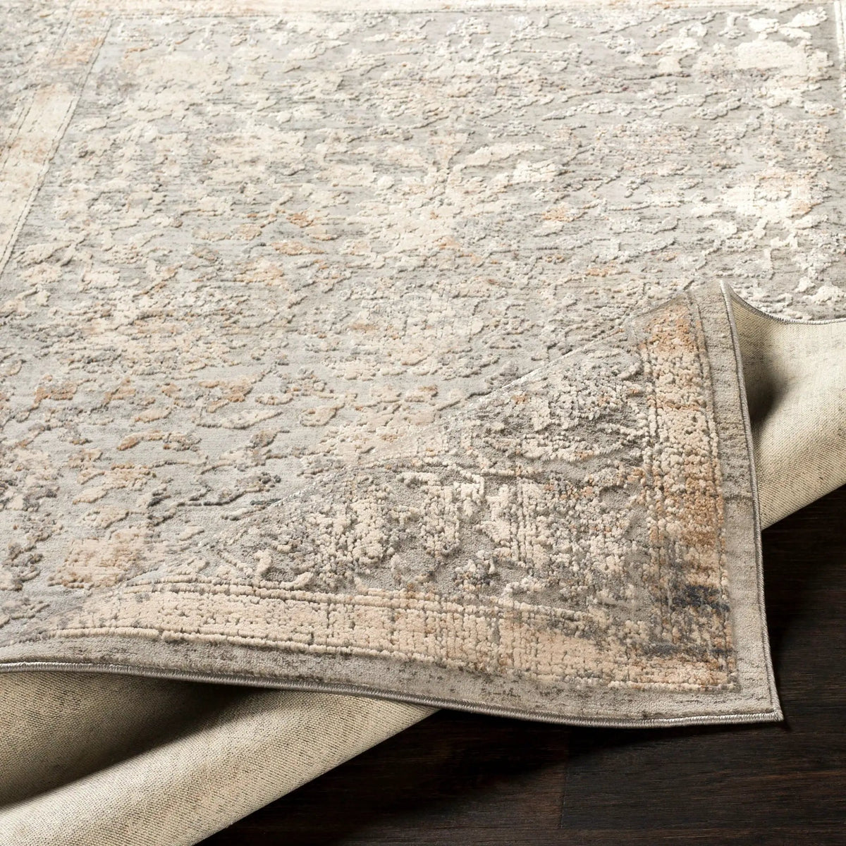 Alpine ALP-2307 Light-Gray Area Rug by LIVABLISS
