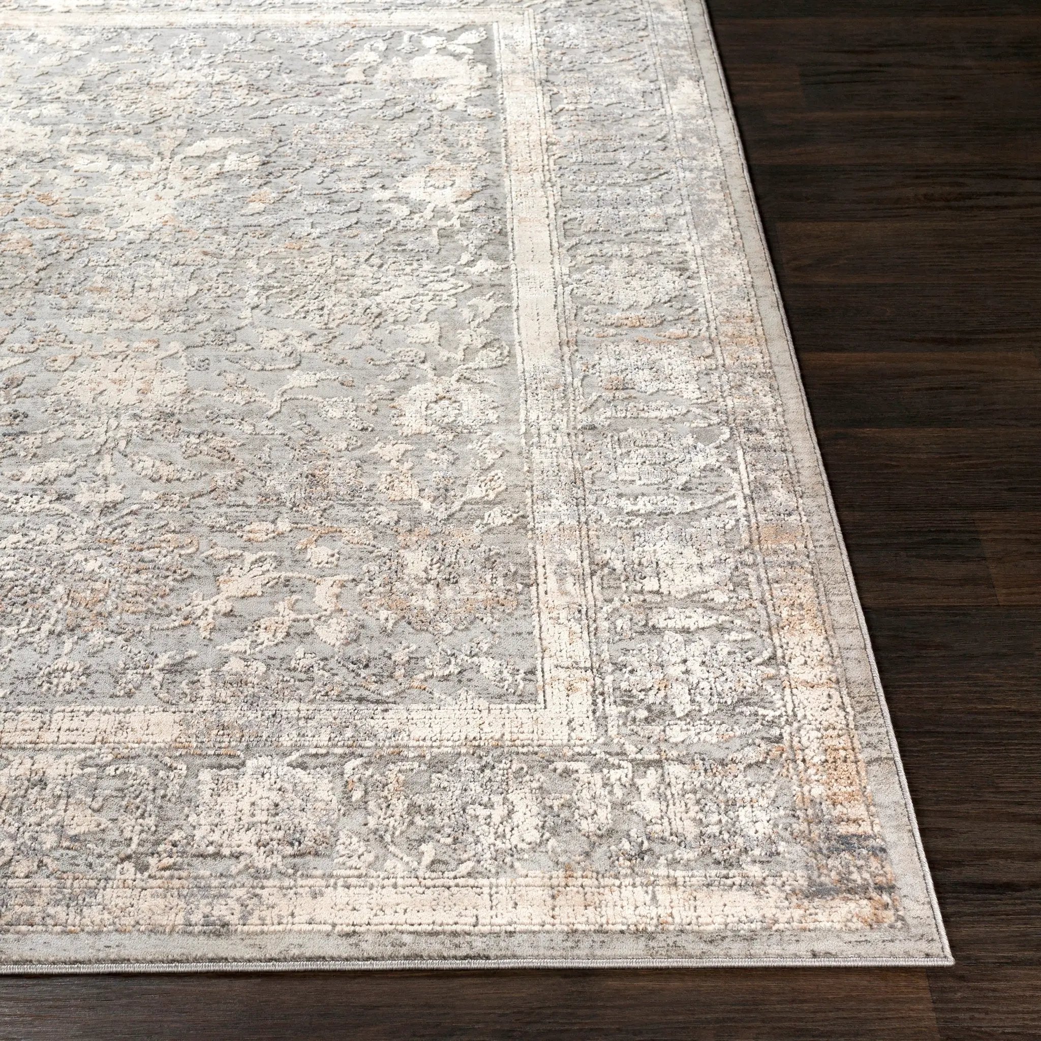 Alpine ALP-2307 Light-Gray Area Rug by LIVABLISS