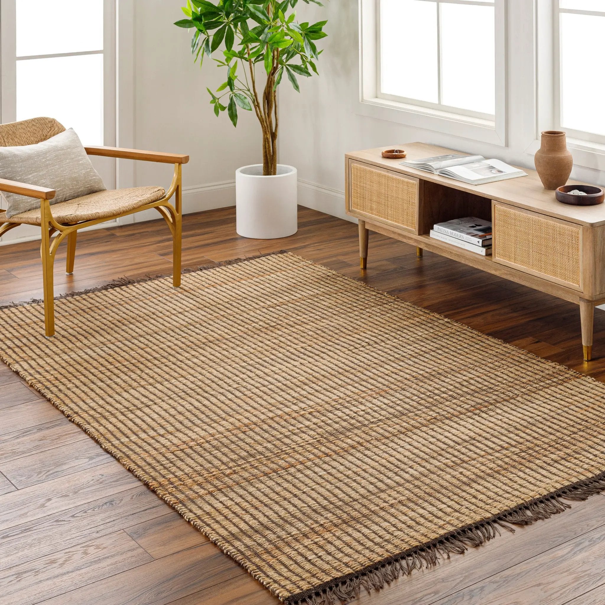 Alex ALX-2306 Taupe Area Rug by LIVABLISS