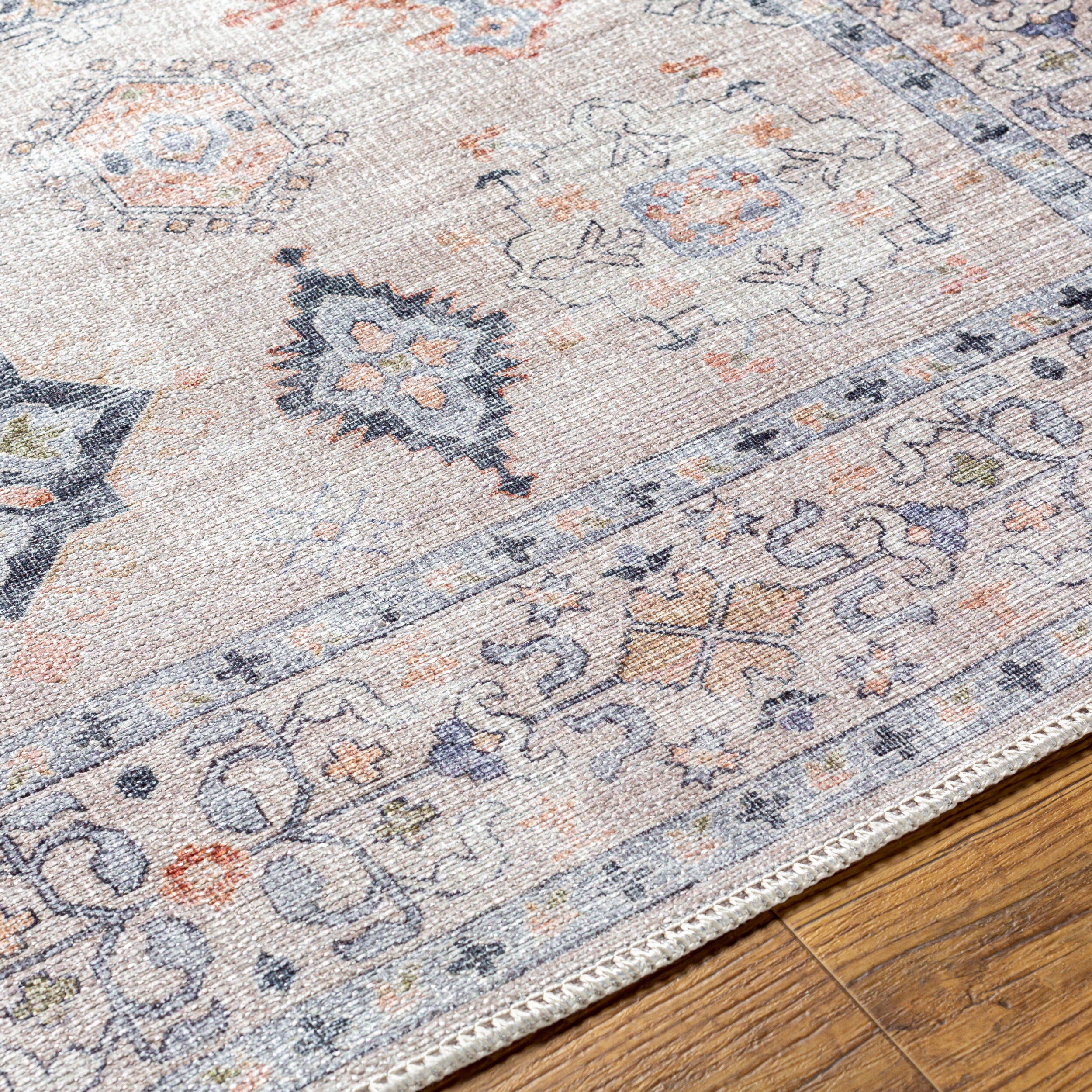 Surya Alanya ALY-2302 Beige Machine Washable Area Rug by LIVABLISS