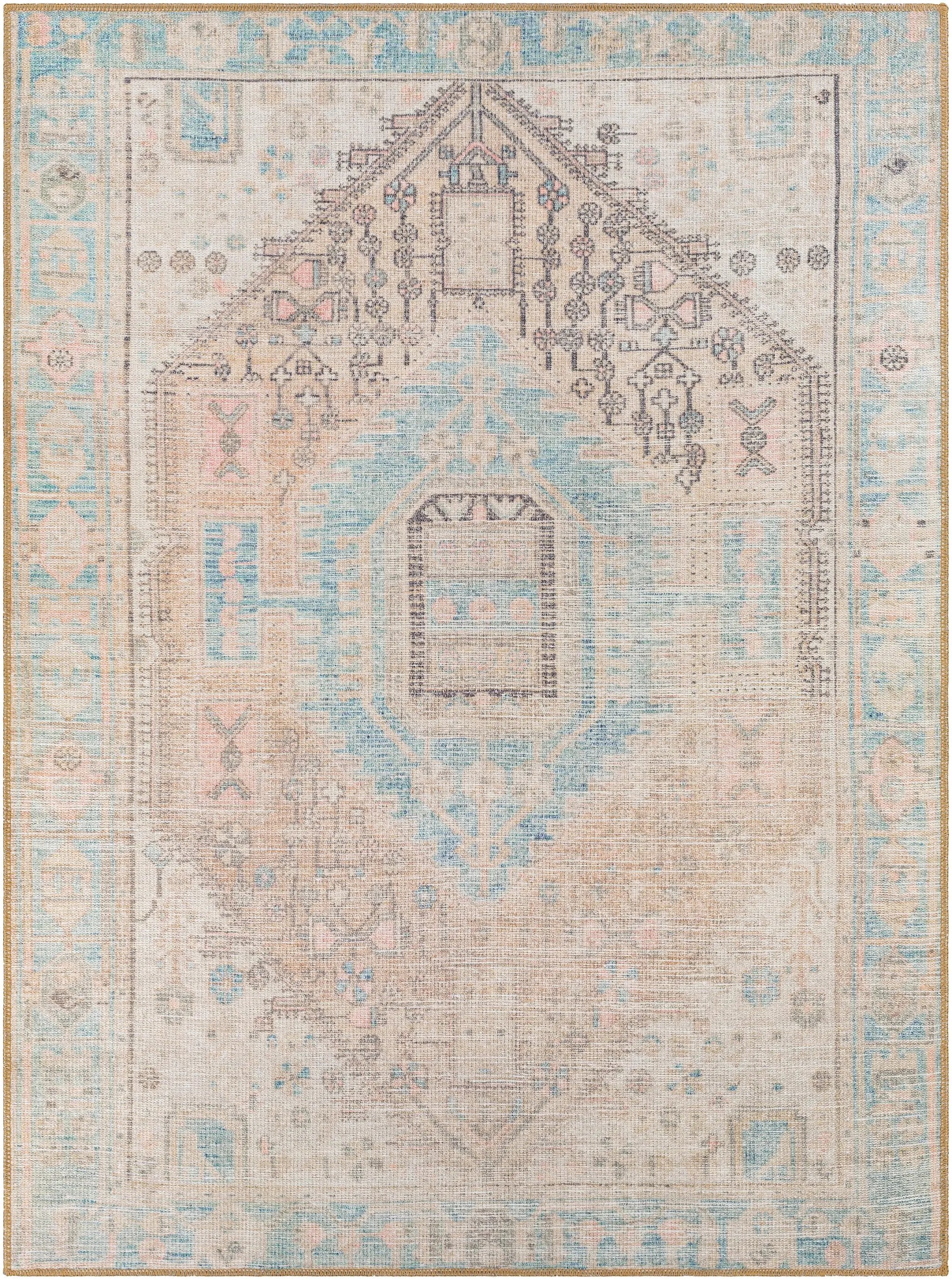 Surya Alanya ALY-2306 Beige Machine Washable Area Rug by LIVABLISS