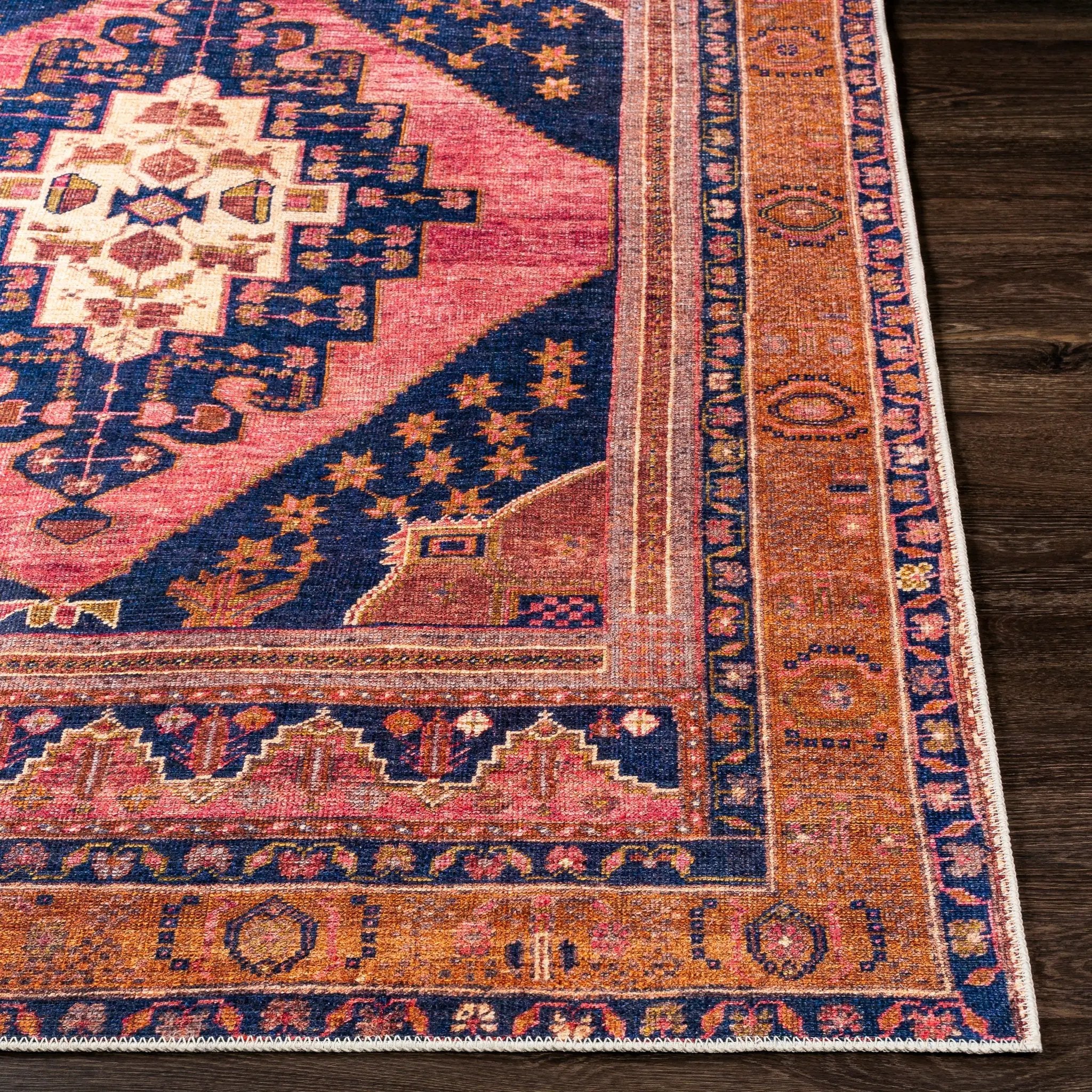 Amelie AML-2347 Dark Blue Area Rug by LIVABLISS