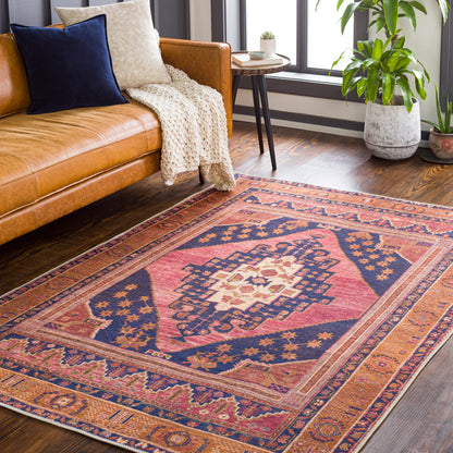 Surya Amelie AML-2347 Blue Machine Washable Area Rug by LIVABLISS