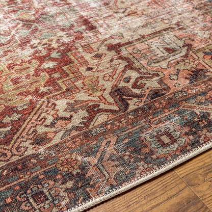Surya Amelie AML-2350 Burgandy Machine Washable Area Rug by LIVABLISS