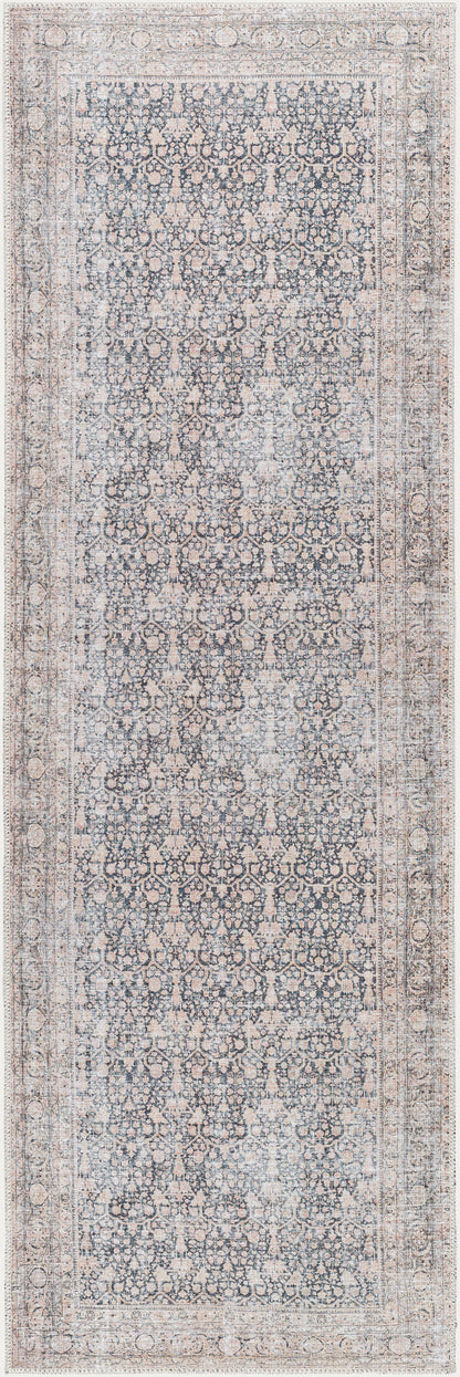 Surya Amelie AML-2387 Black Machine Washable Area Rug by LIVABLISS