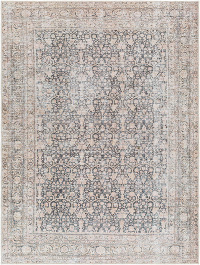 Surya Amelie AML-2387 Black Machine Washable Area Rug by LIVABLISS