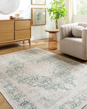 Surya Amelie AML-2393 Medium Green Machine Washable Area Rug by LIVABLISS