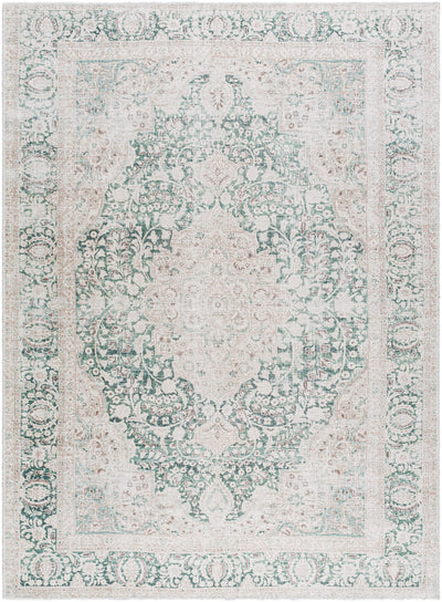 Surya Amelie AML-2393 Medium Green Machine Washable Area Rug by LIVABLISS