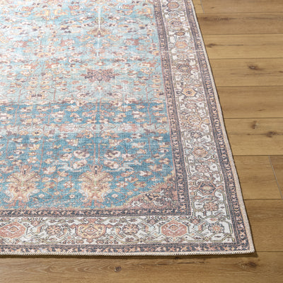 Surya Amelie AML-2399 Pale Blue Machine Washable Area Rug by LIVABLISS
