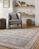 Surya Amelie AML-2399 Pale Blue Machine Washable Area Rug by LIVABLISS