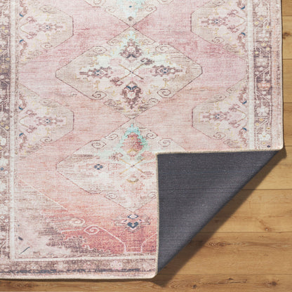 Surya Amelie AML-2402 Dusty Pink Machine Washable Area Rug by LIVABLISS
