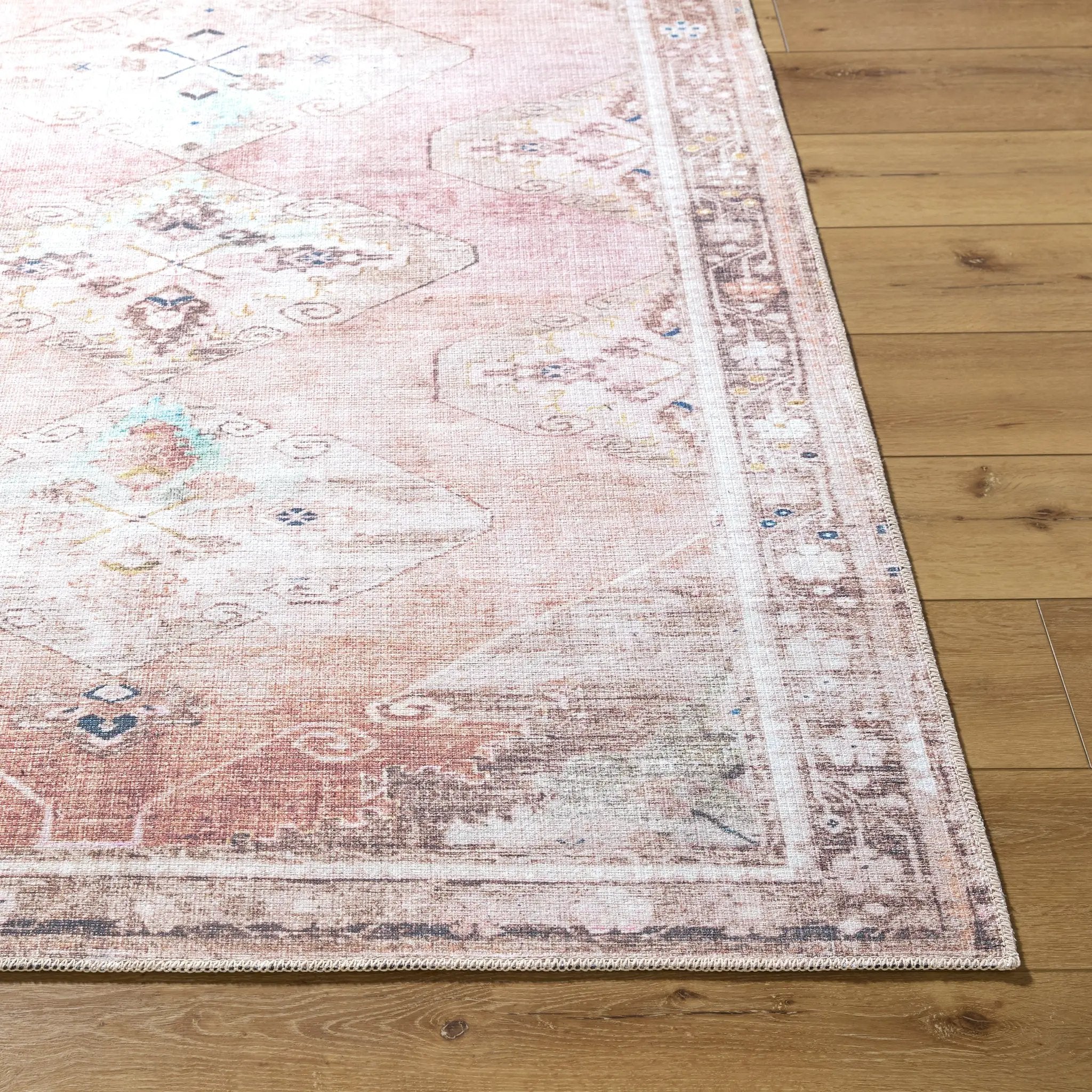 Amelie AML-2402 Dusty-Pink Area Rug by LIVABLISS