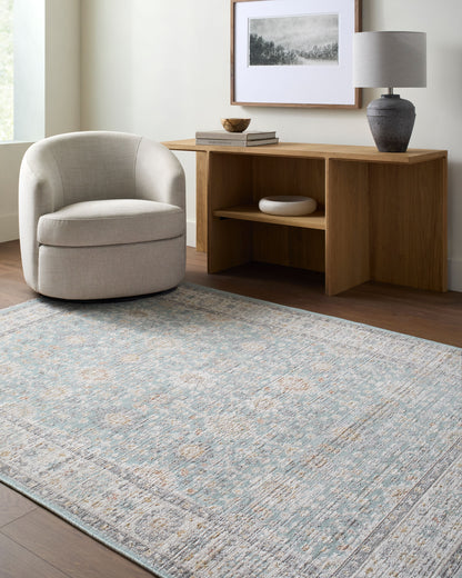 Amir AMR-2304 Blue Area Rug