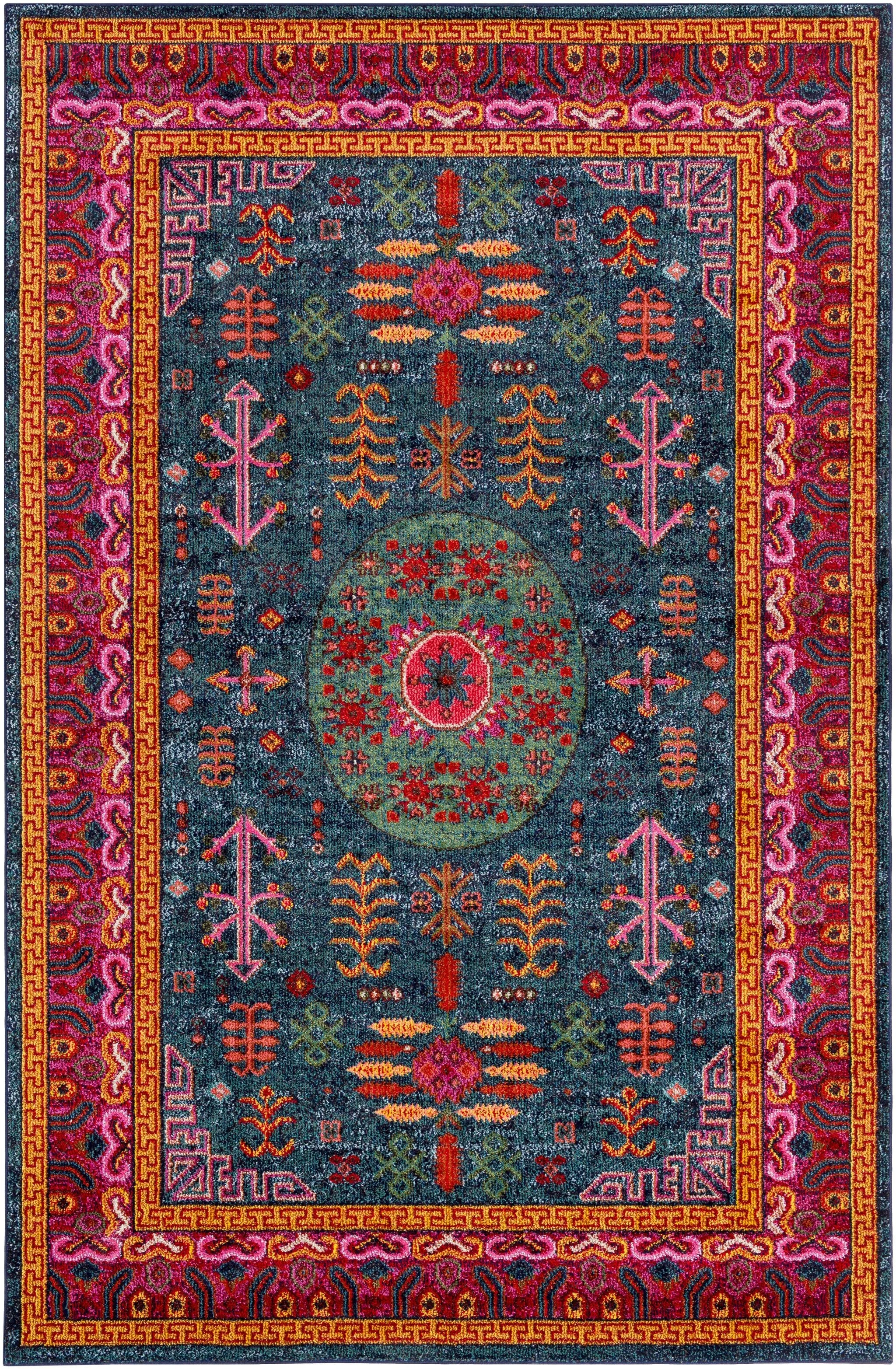 Anika ANI-1005 Blue Area Rug by LIVABLISS