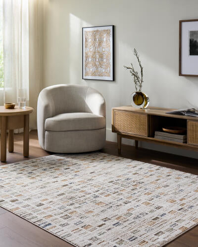 Surya Alston AON-2307 Ivory Machine Washable Area Rug by LIVABLISS