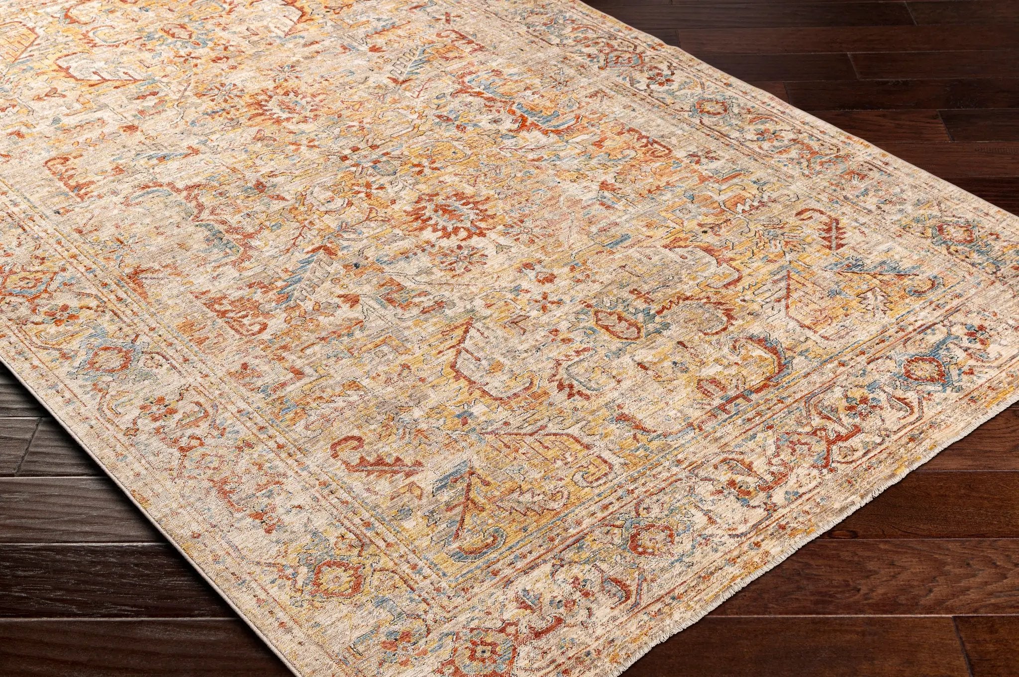 Aspendos APS-2318 Light-Gray Area Rug by LIVABLISS