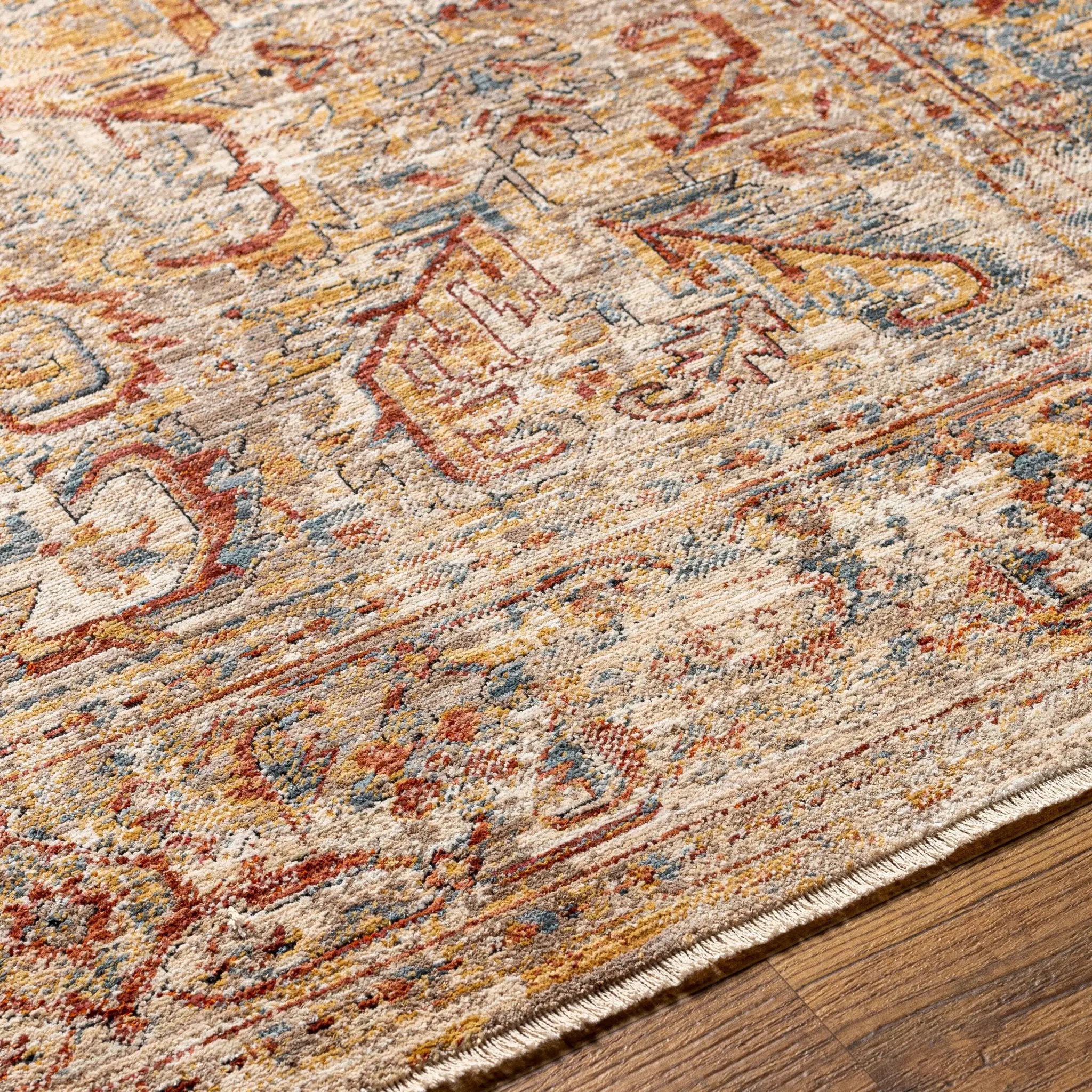 Aspendos APS-2318 Light-Gray Area Rug by LIVABLISS