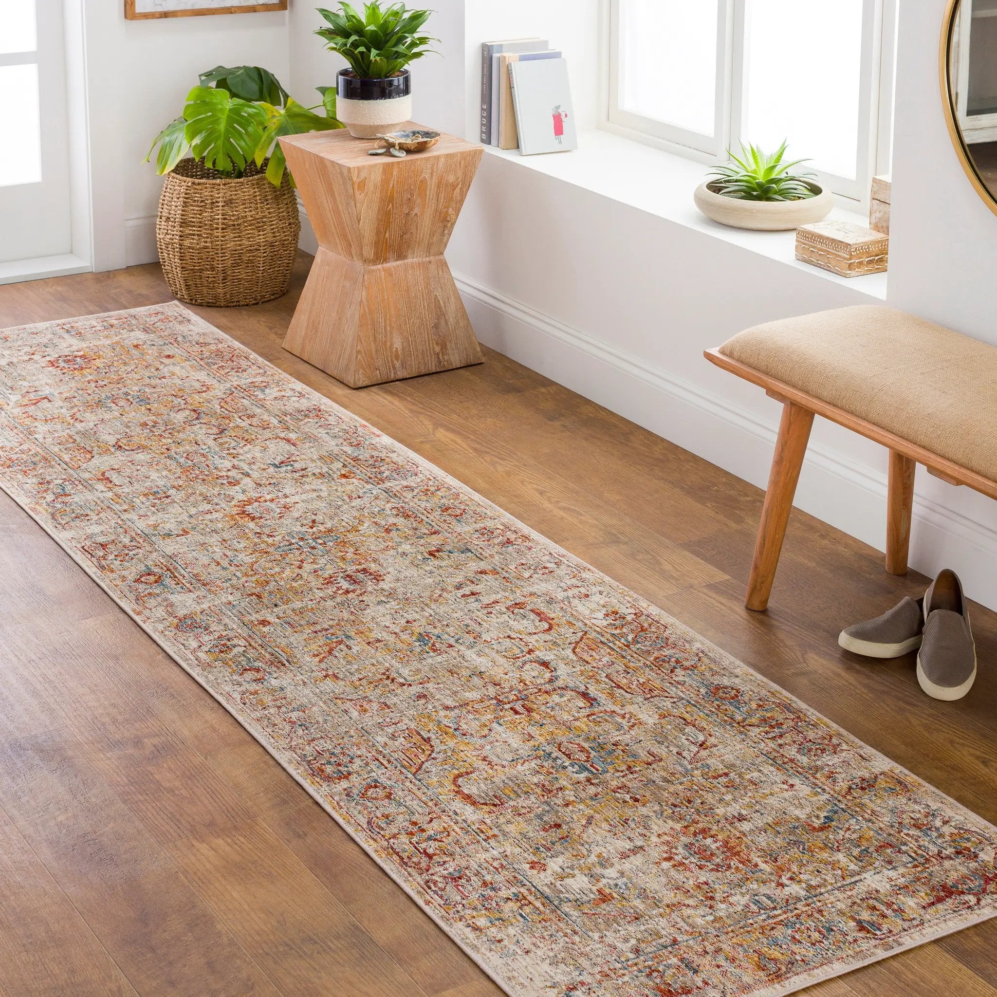 Aspendos APS-2318 Light-Gray Area Rug by LIVABLISS