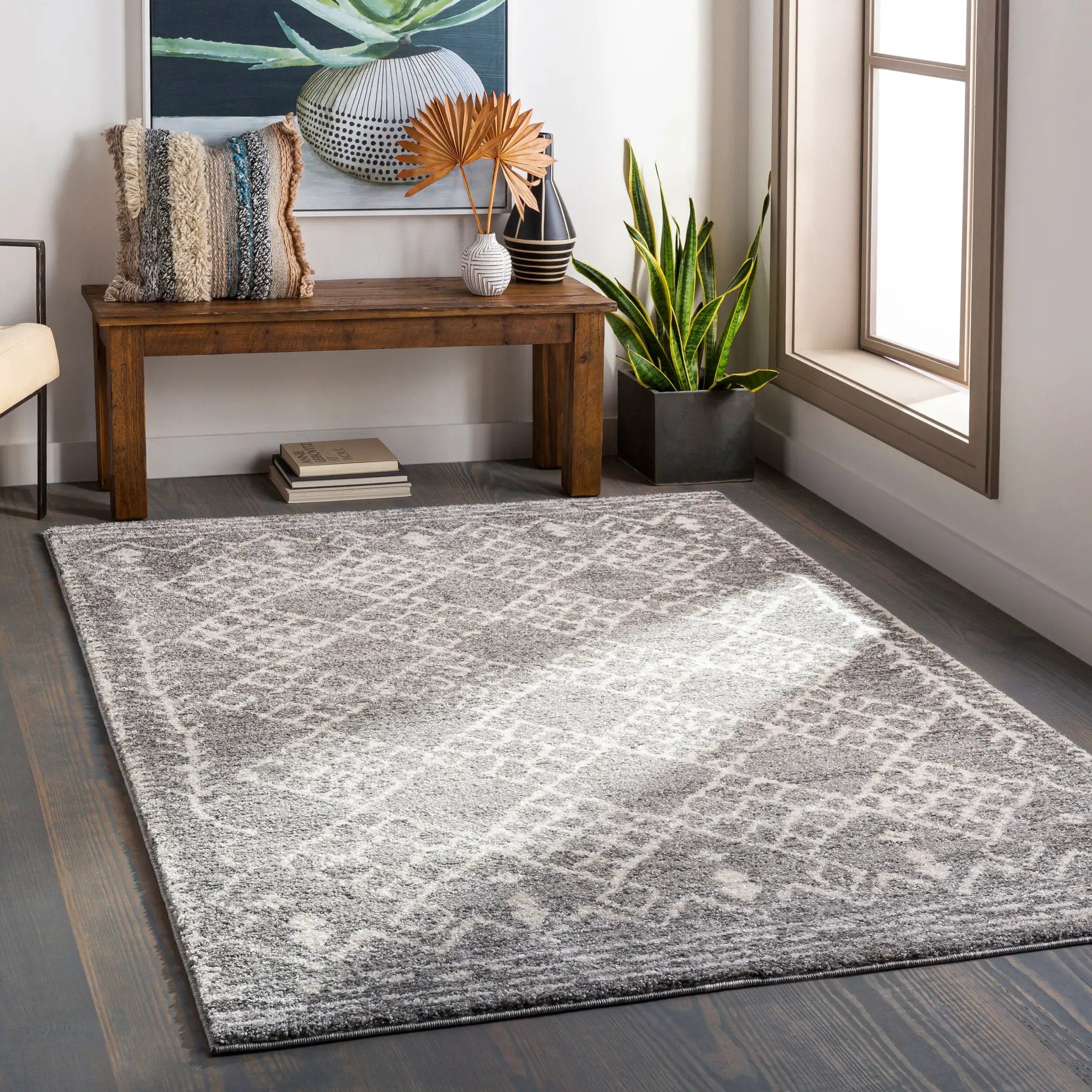 Andorra ARD-2308 Gray Area Rug by LIVABLISS