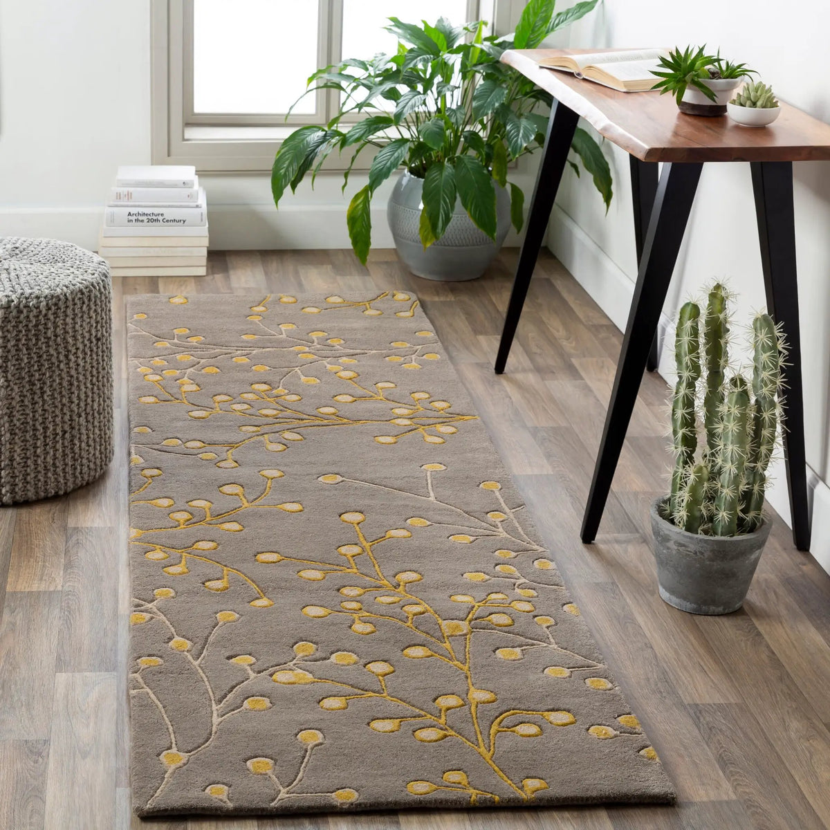 Athena ATH-5060 Charcoal Area Rug by LIVABLISS