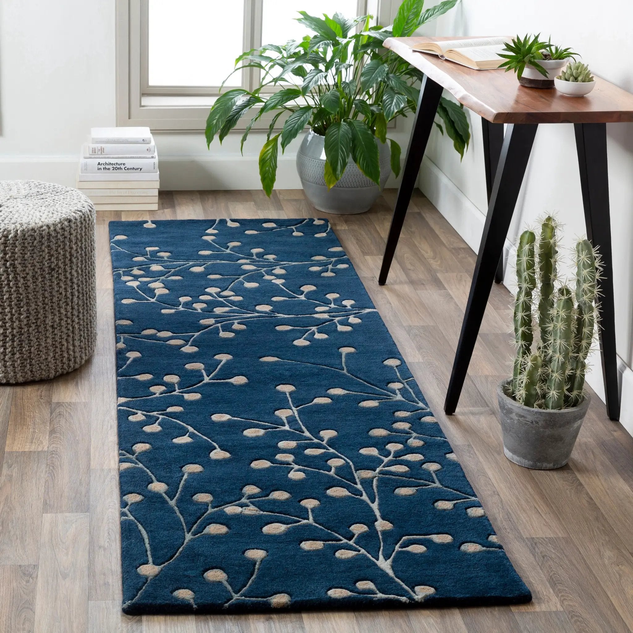 Athena ATH-5156 Ink Blue Area Rug by LIVABLISS