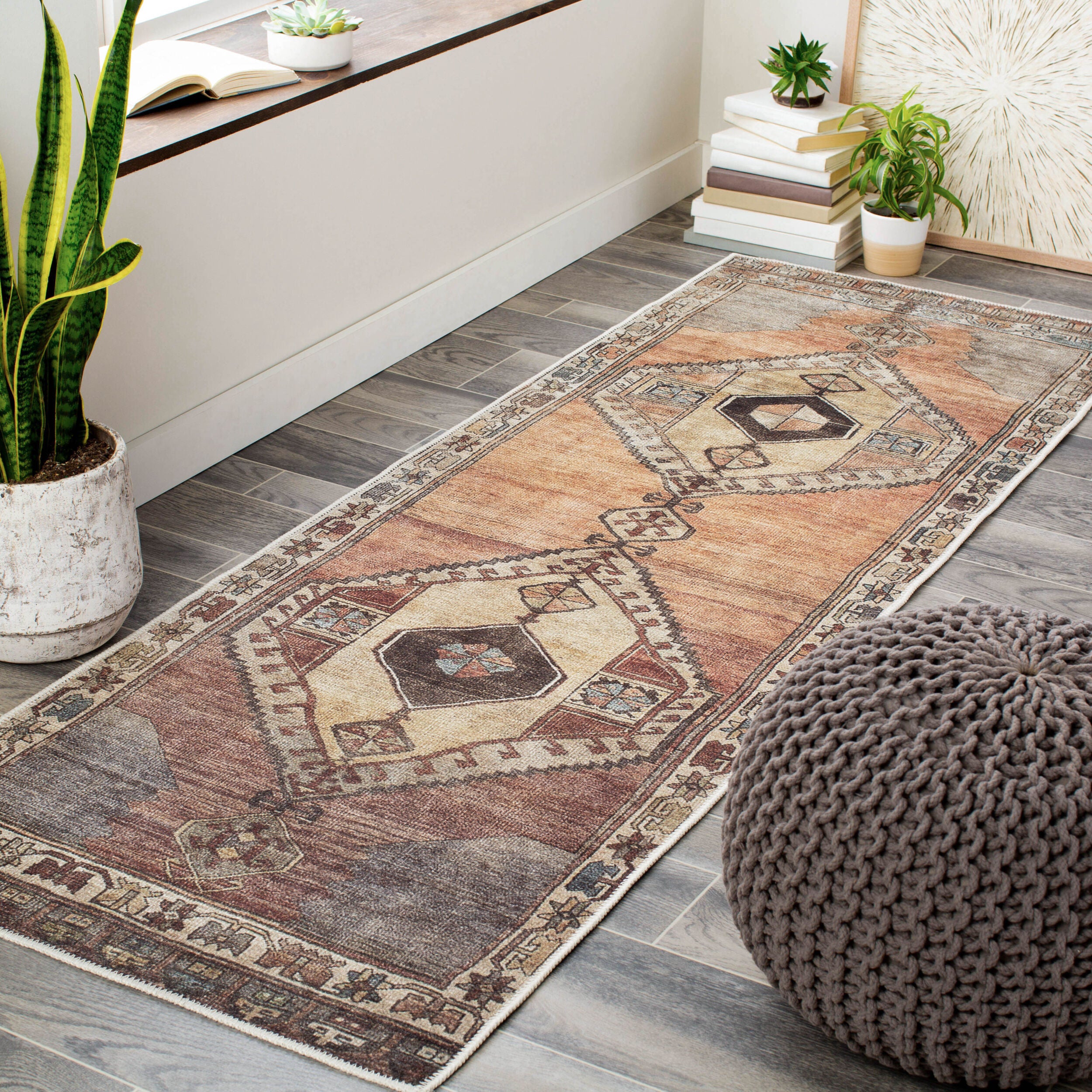 Surya Antiquity AUY-2303 Dark Brown Area Rug by LIVABLISS