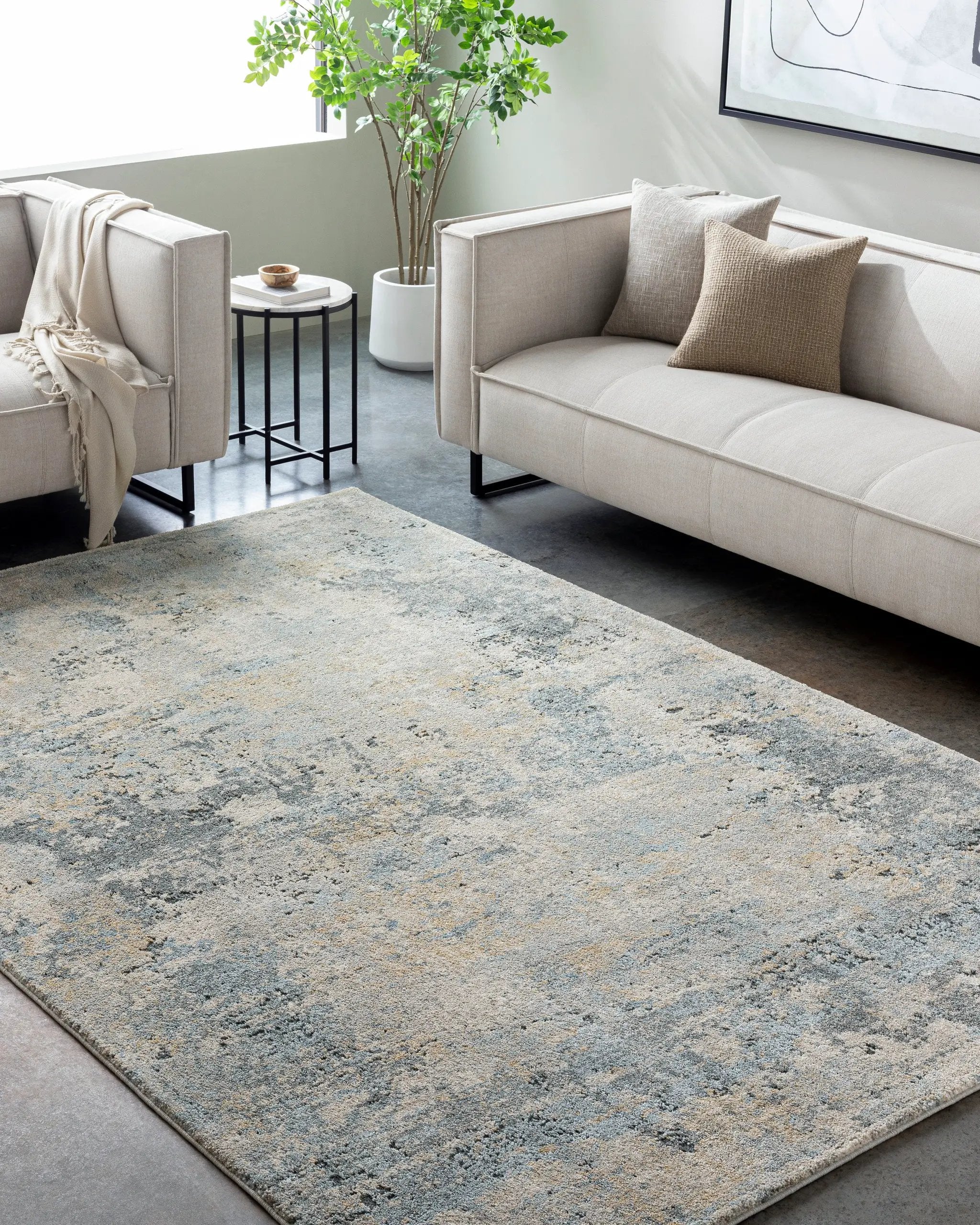 Avellino AVL-2312 Light-Gray Area Rug by LIVABLISS