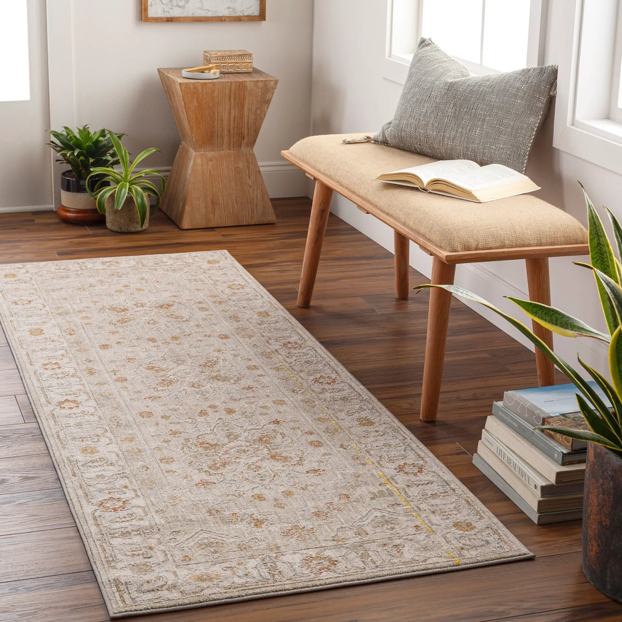 Avant Garde AVT-2314 Light-Brown Area Rug by LIVABLISS