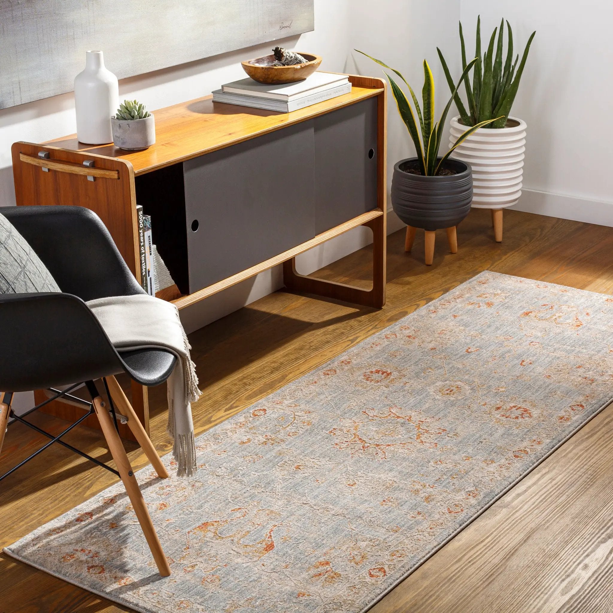 Avant Garde AVT-2322 Light-Blue Area Rug by LIVABLISS