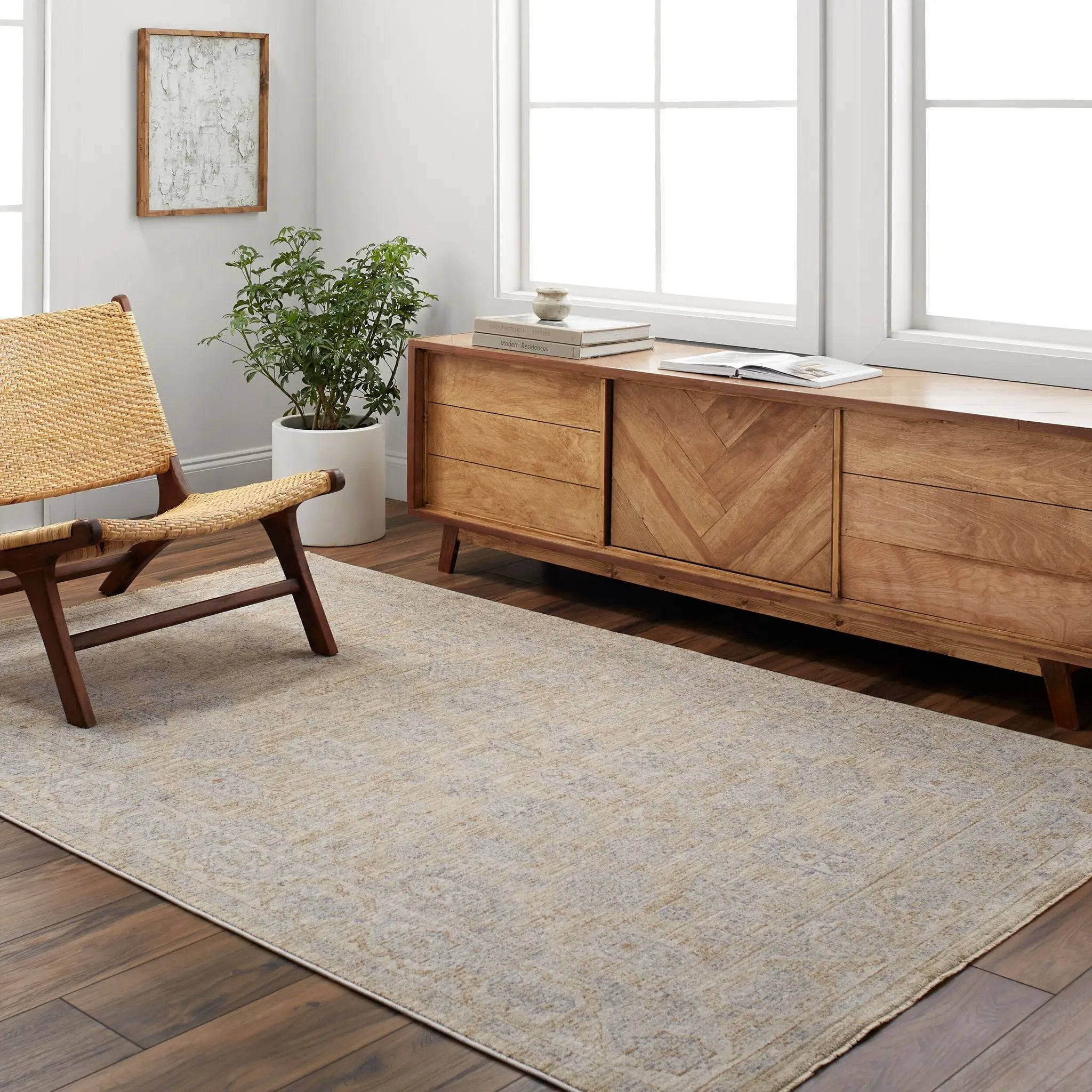 Avant Garde AVT-2340 Light-Brown Area Rug by LIVABLISS