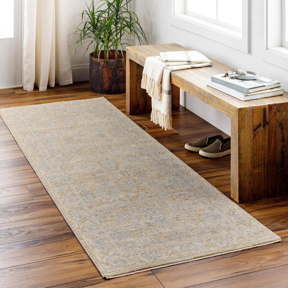 Avant Garde AVT-2340 Light-Brown Area Rug by LIVABLISS