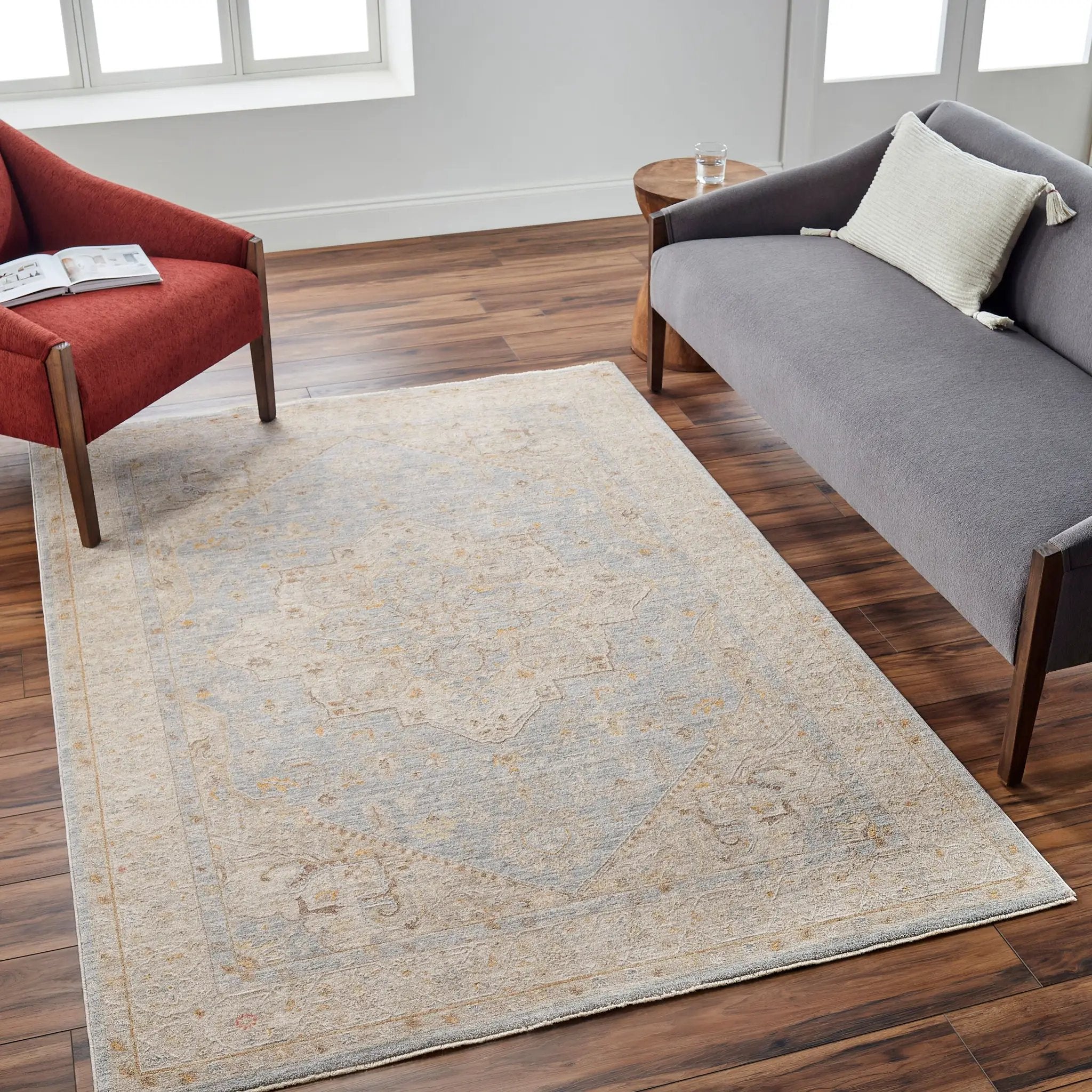 Avant Garde AVT-2365 Light-Blue Area Rug by LIVABLISS