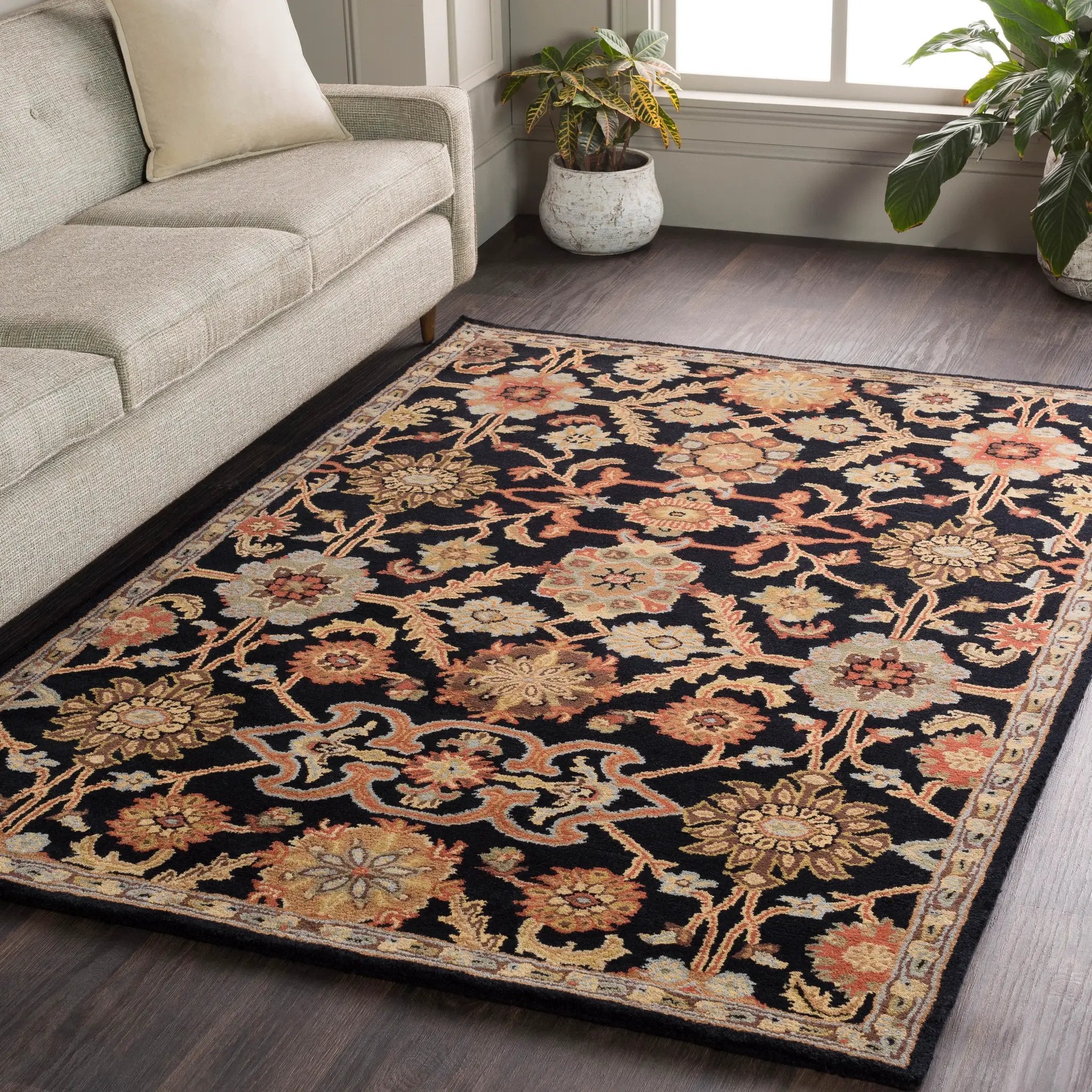 Middleton AWMD-2073 Black Area Rug by LIVABLISS