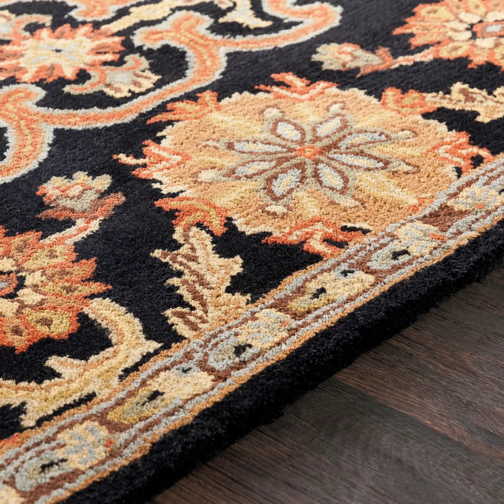 Middleton AWMD-2073 Black Area Rug by LIVABLISS