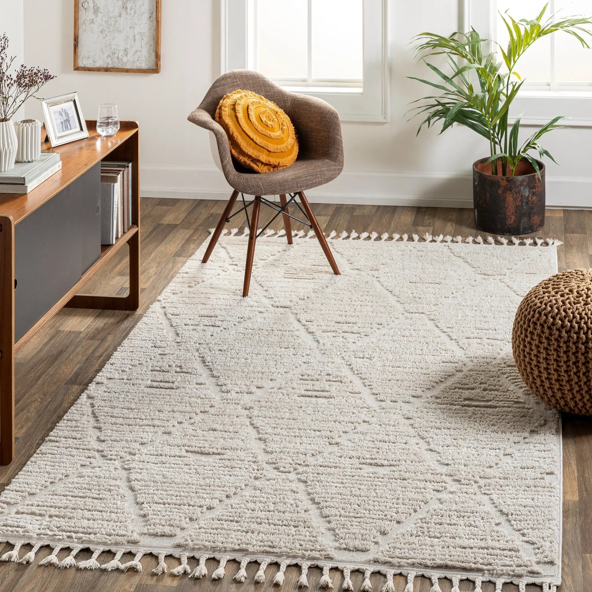 Azilal AZI-2318 Ivory Area Rug by LIVABLISS