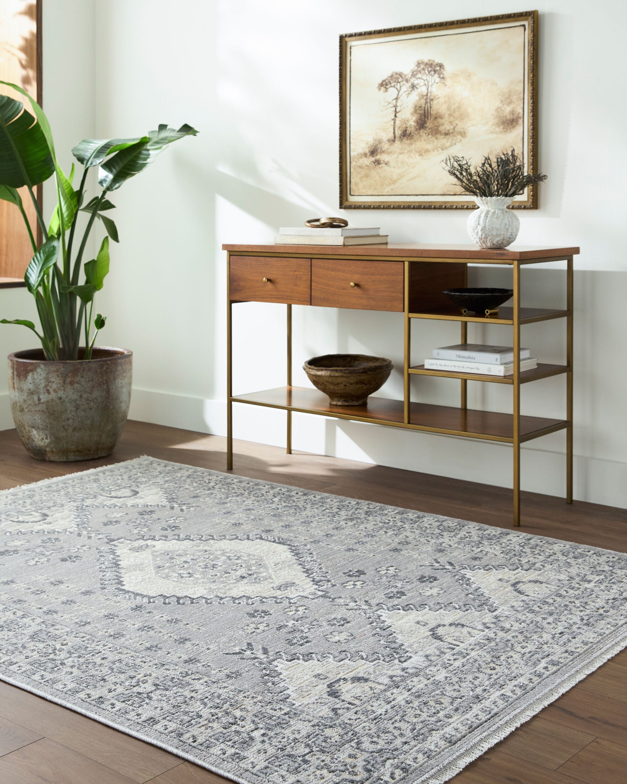 Surya Azhar AZR-2300 Pewter Area Rug by LIVABLISS