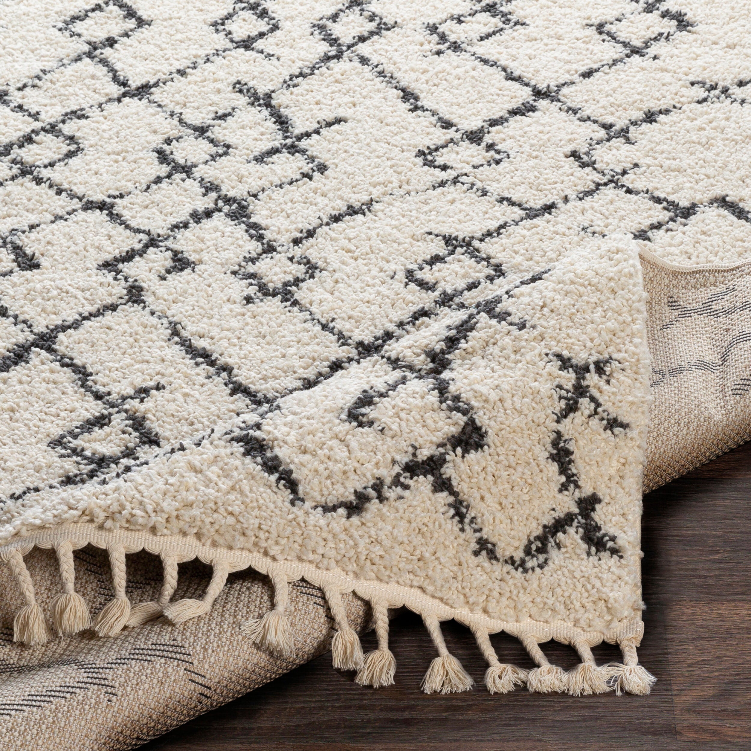 Surya Berber Shag BBE-2301 Beige Area Rug by LIVABLISS