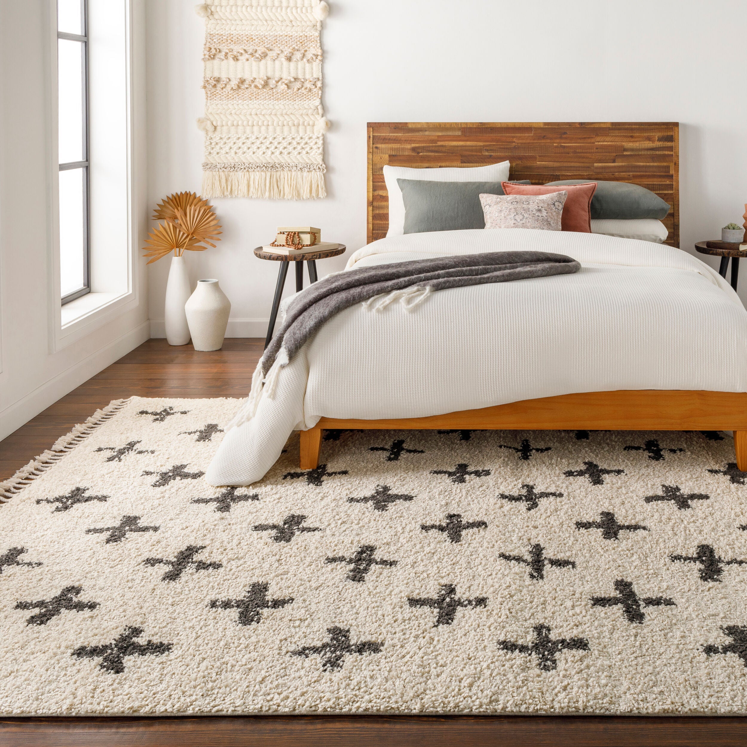 Surya Berber Shag BBE-2310 White Area Rug by LIVABLISS