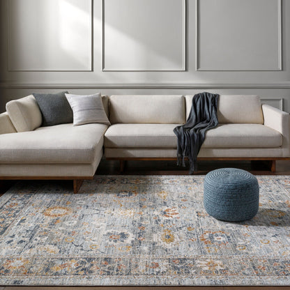 Surya Beckham BCM-2307 Ice Blue Area Rug by LIVABLISS