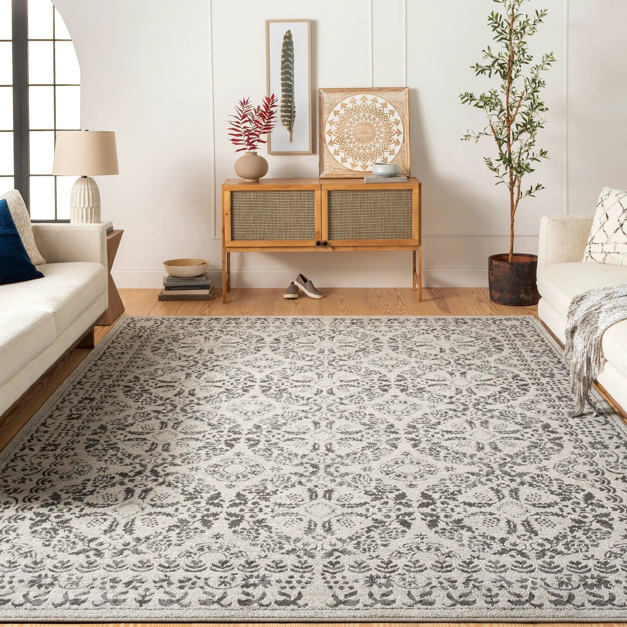 Bahar BHR-2318 Charcoal Area Rug by LIVABLISS