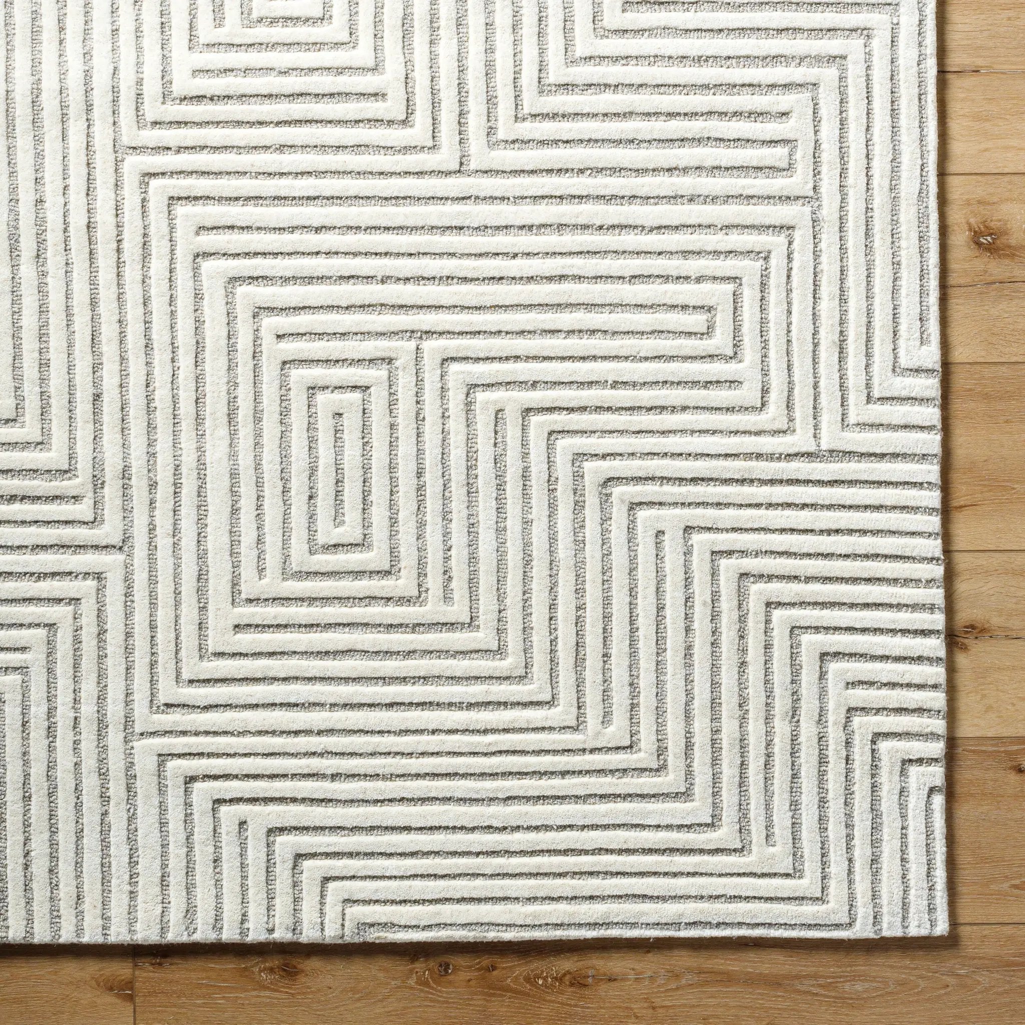 Brook BKO-2320 Ivory Area Rug by LIVABLISS