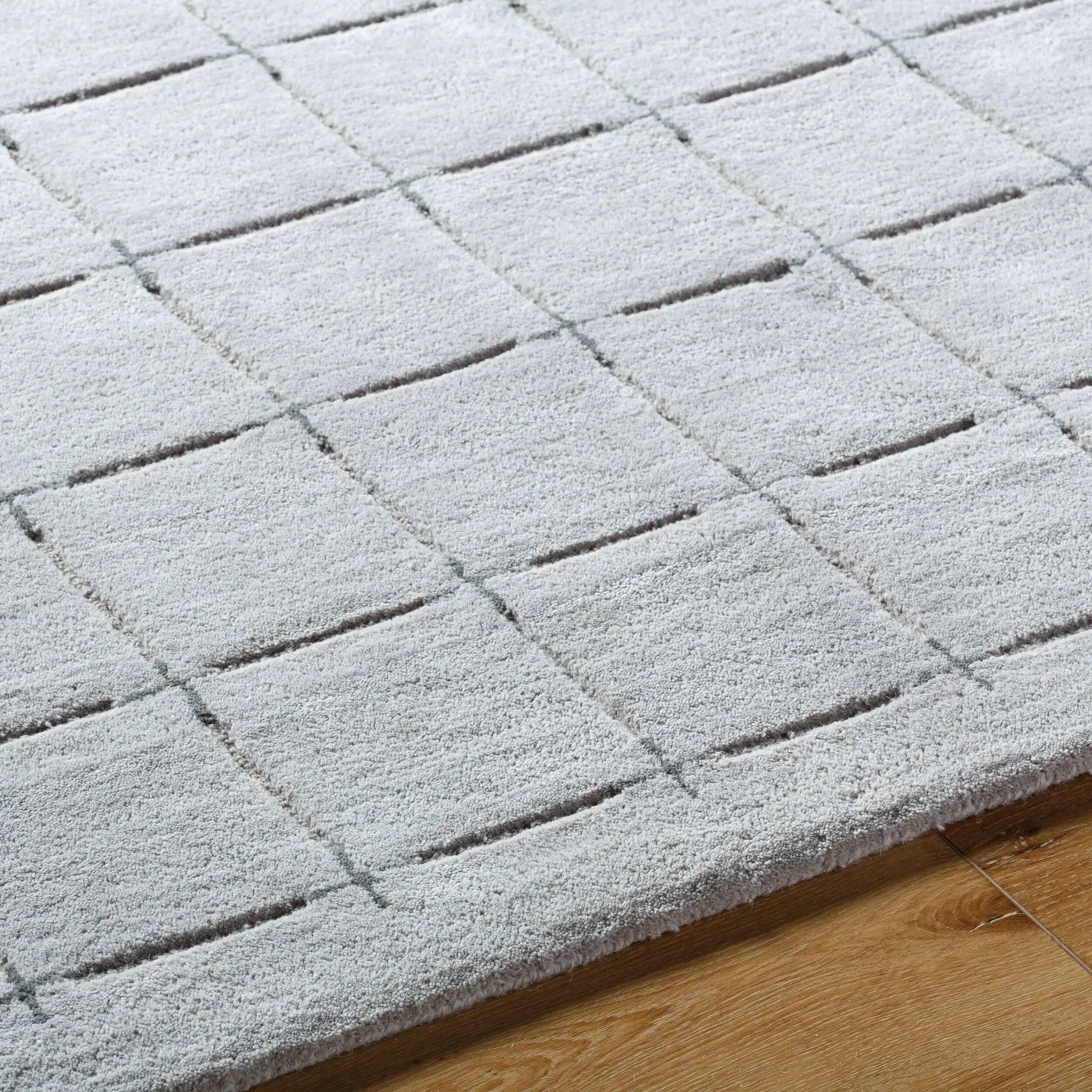Brook BKO-2331 Gray Area Rug by LIVABLISS