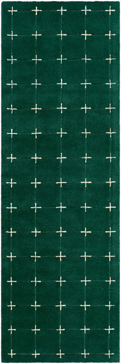Brook BKO-2333 Dark-Green Area Rug by LIVABLISS