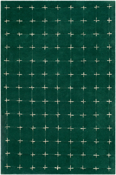 Brook BKO-2333 Dark-Green Area Rug by LIVABLISS