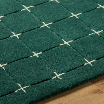 Brook BKO-2333 Dark-Green Area Rug by LIVABLISS