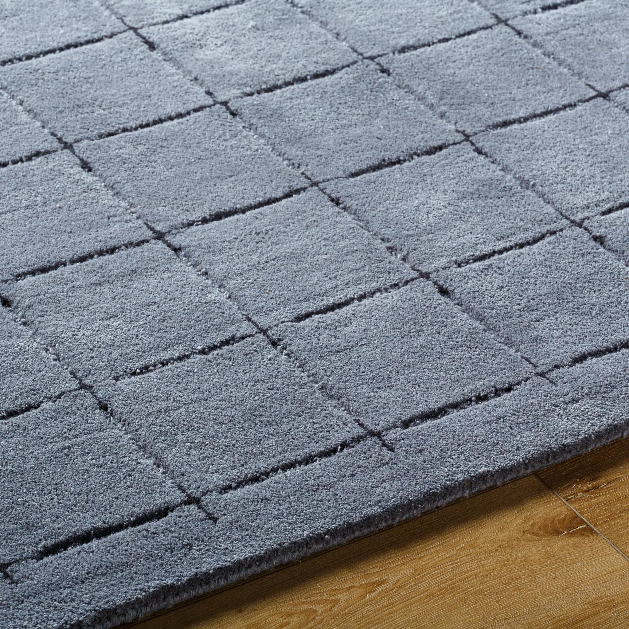 Brook BKO-2335 Charcoal Area Rug by LIVABLISS